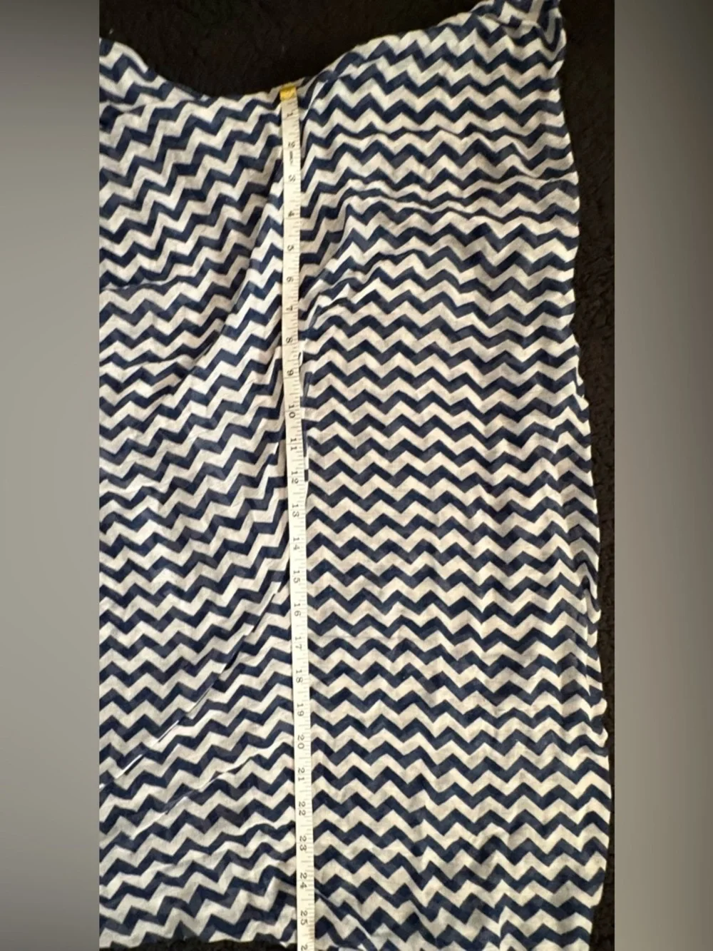 Womens Blue Chevron Infinity Scarf